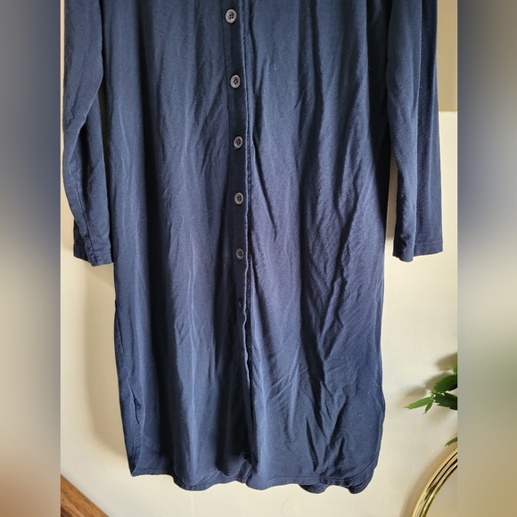 Miik Navy Blue Dress, Button Down, Collared, Size Small, Canadian Company. - Picture 2 of 5